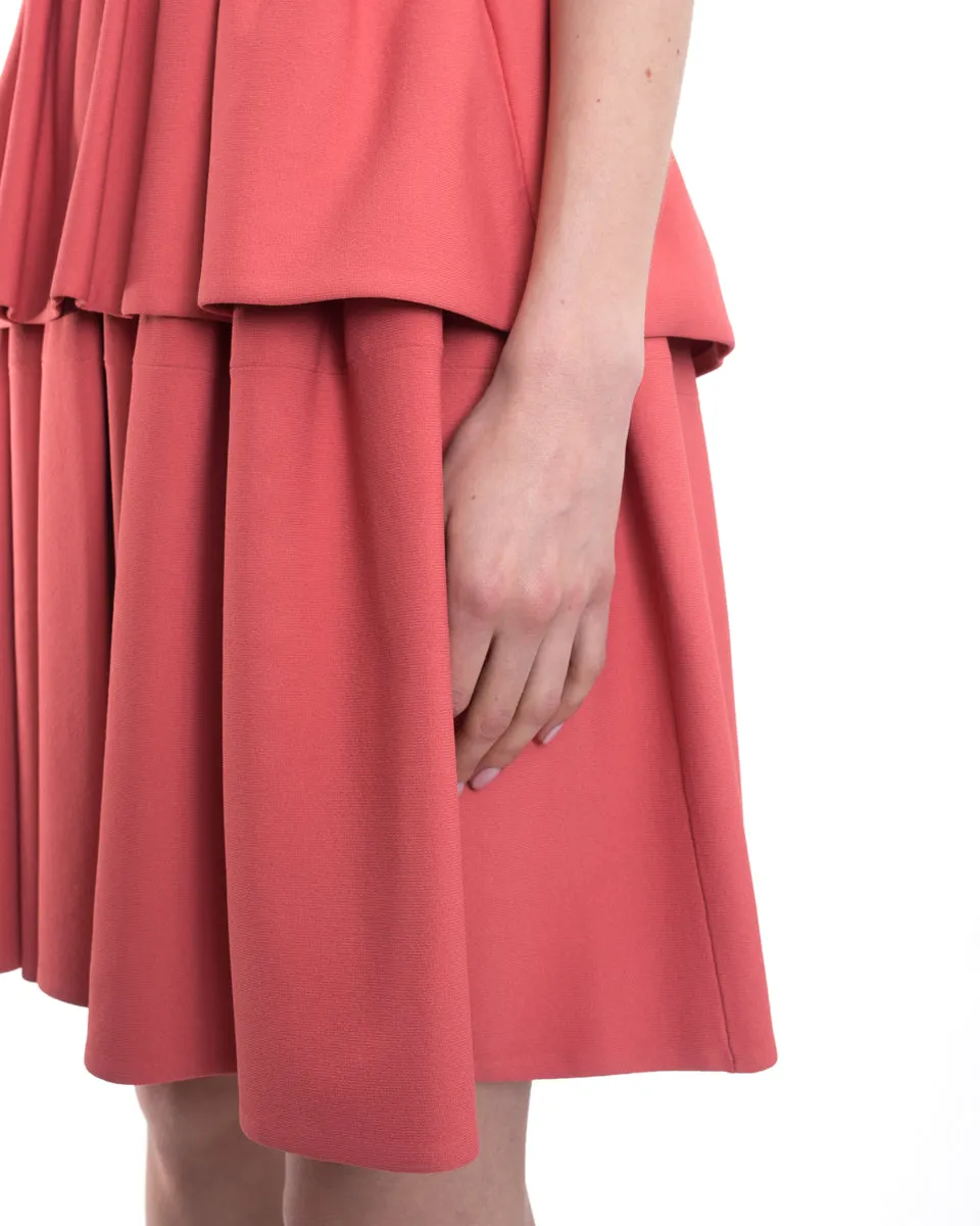 Alexander McQueen Coral Knit Jersey Peplum Dress - 4/6