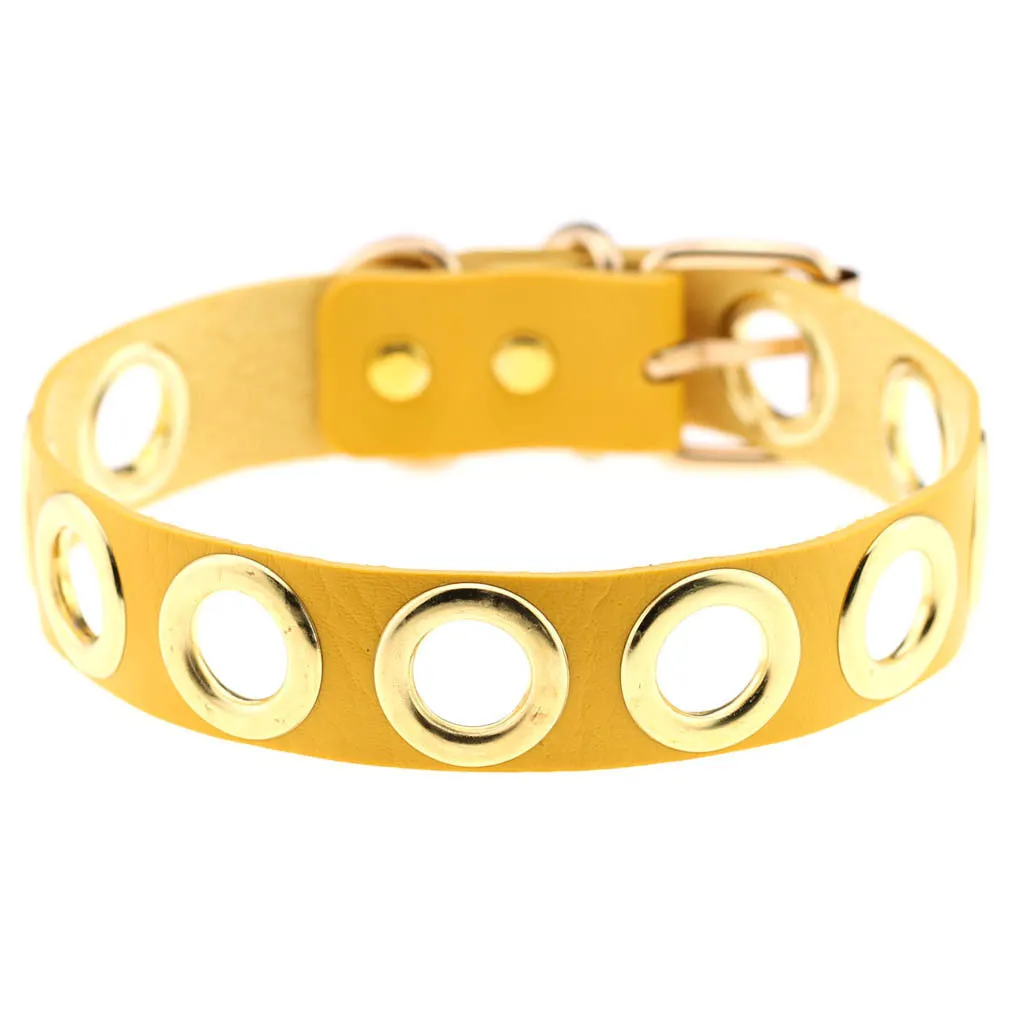 Collar European  American Simple Personality Black Leather Collar