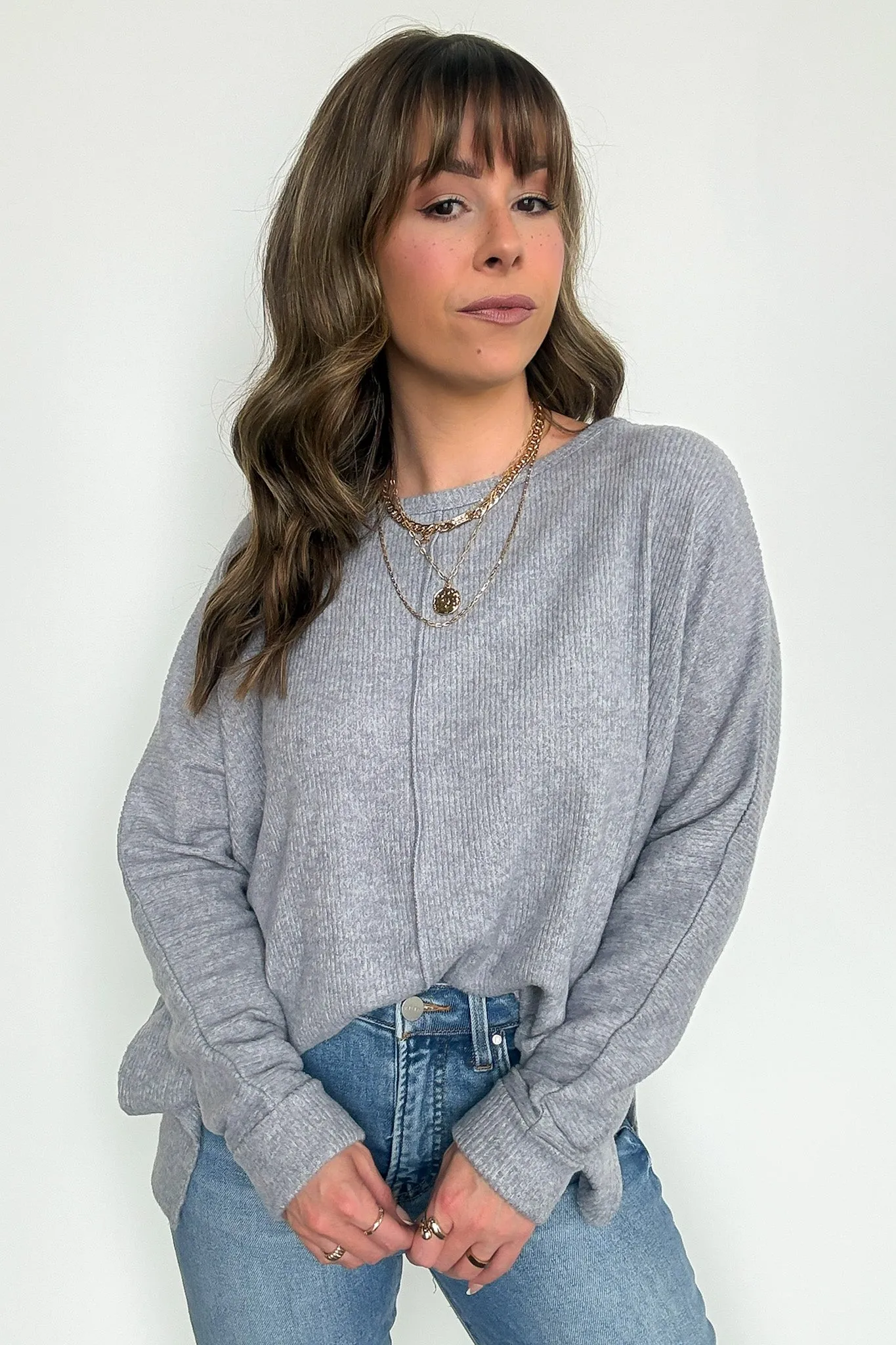 Dreamy Days Ribbed Center Seam Top
