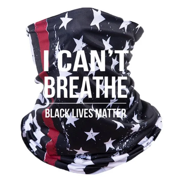 FS Black Lives Matter Mask Bandana Headband George Floyd I Can't Breathe Half Face Scarf Motorcycle Cycling Neck Scarfs