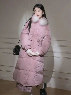 Fur Collar Long Down Jacket