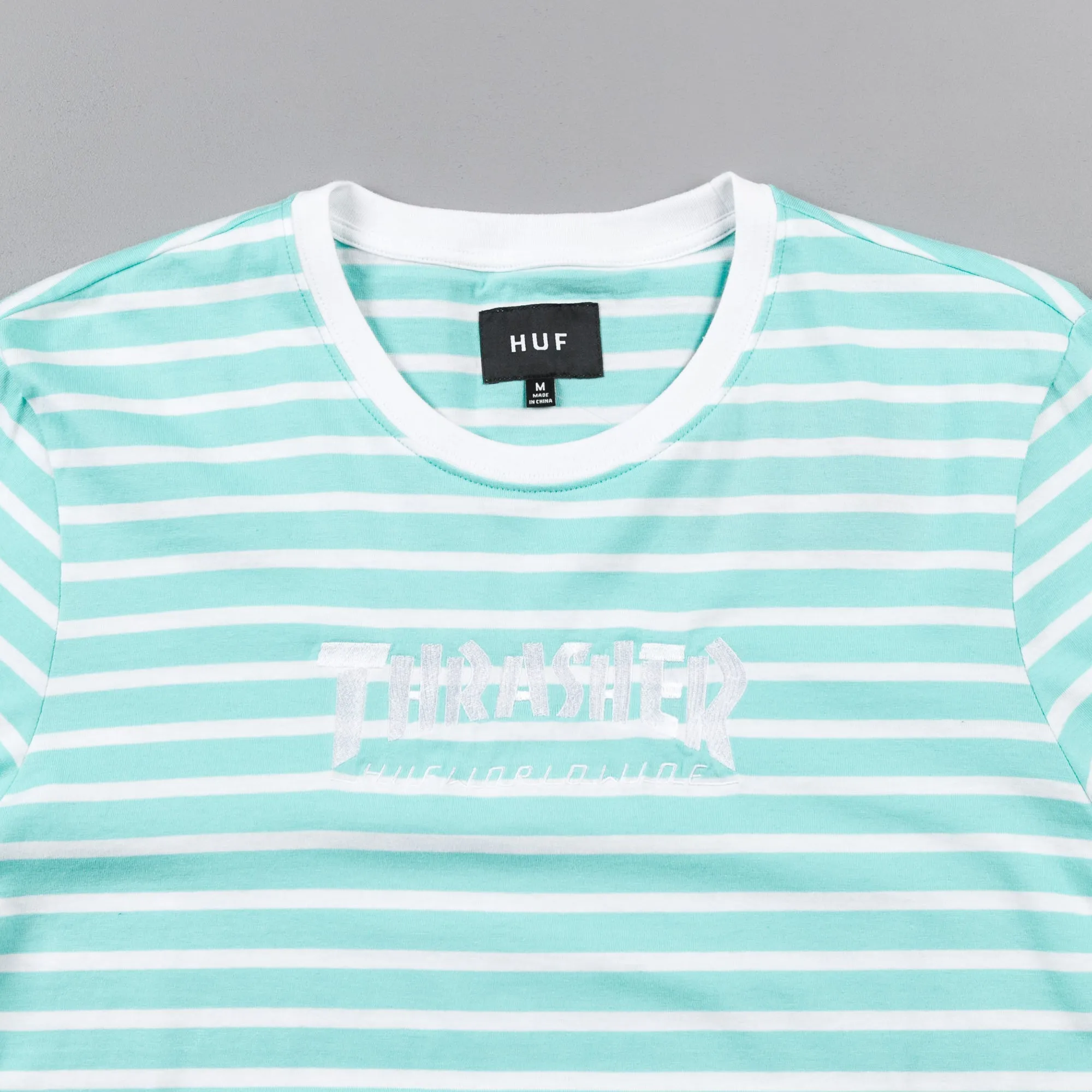 HUF x Thrasher TDS Stripe Crewneck Sweatshirt - Mint