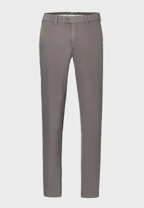 ID24786-Hiltl- Grey Tricotine Cotton Trouser