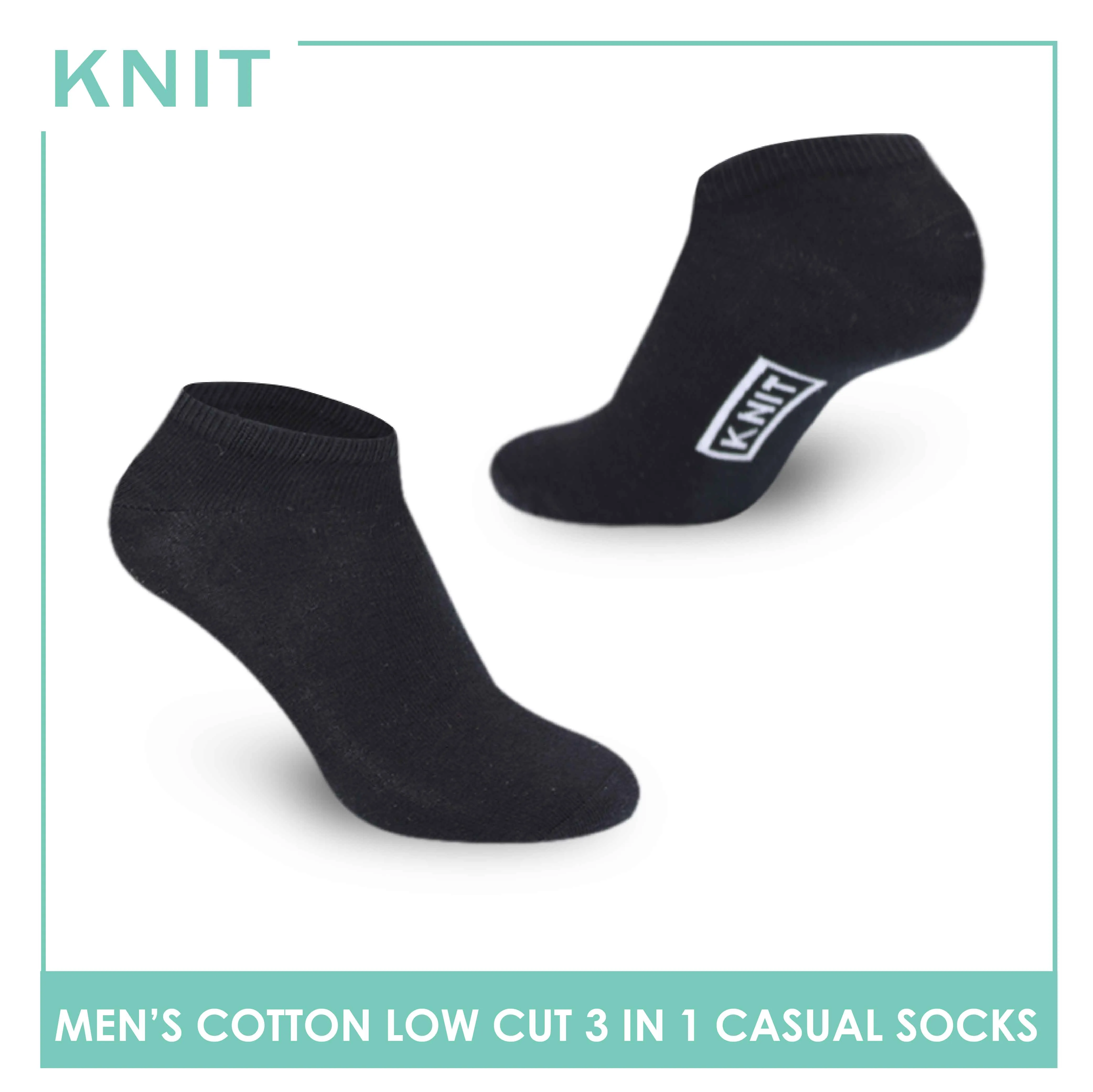 Knit Men’s Cotton Low Cut 3-in-1 Thin Casual Socks KMCKG1