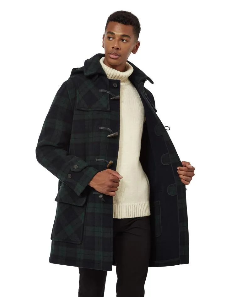 Men's London Classic Fit Duffle Coat - Blackwatch