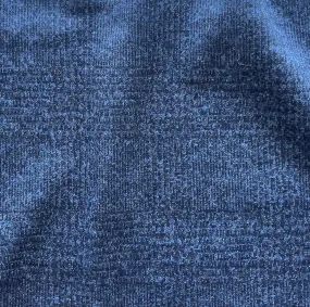 Mood Indigo Plaid Wool Blend Jersey Knit (Made in Italy)