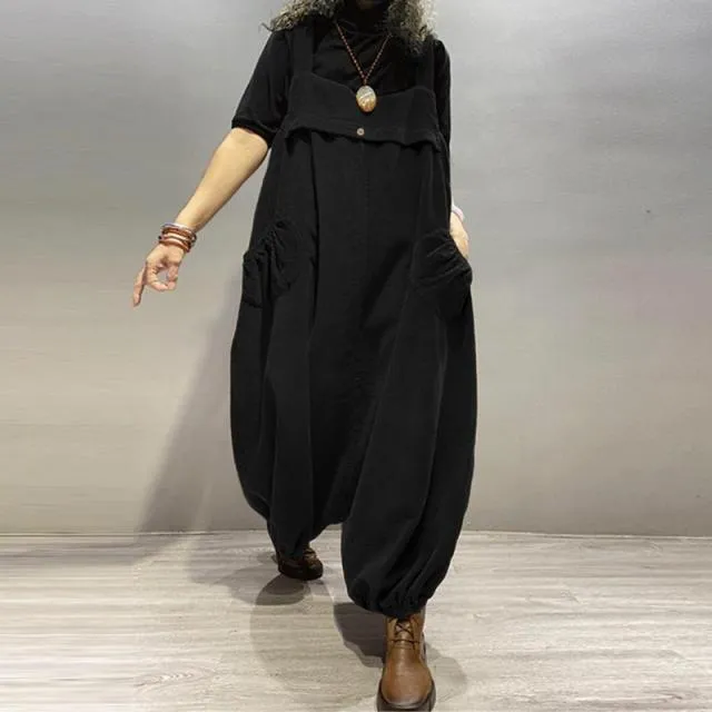 Plus Size Wide Leg Loose Overall
